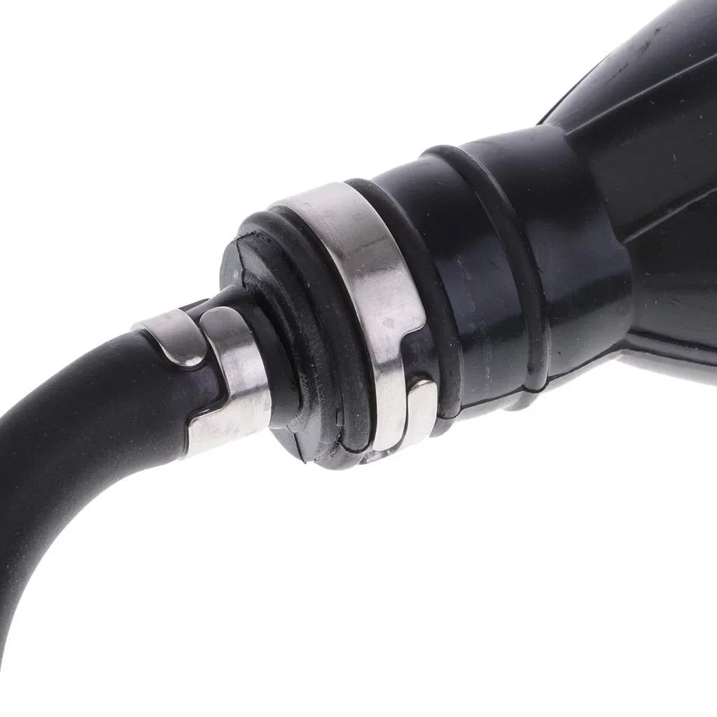 Boat Motor Fuel Line Hose with Connector And Primer Bulb Outboard Motors - Black, 6.5x11mm