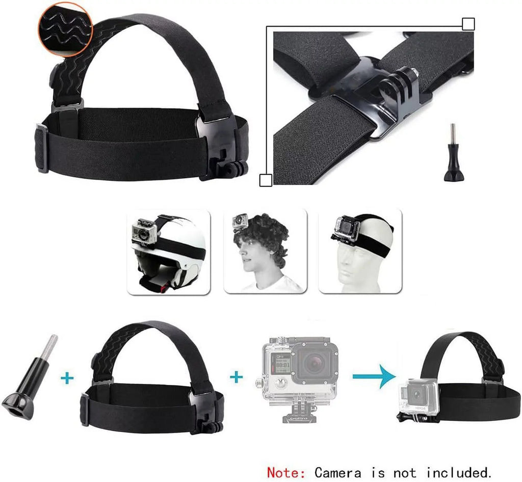 Action Camera Head Mount Sizetrap Wearing Head Belt Compatible with Gopro Hero 11 10 9 8 7 6 5/AKASizeO/Dragon