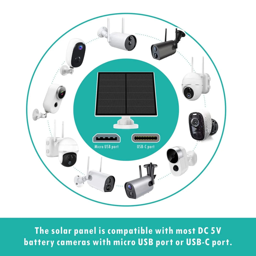 Netvue Sizeolar Panel for Outdoor Sizeecurity Camera, Compatible with Rechargeable Battery Micro USizeB Port