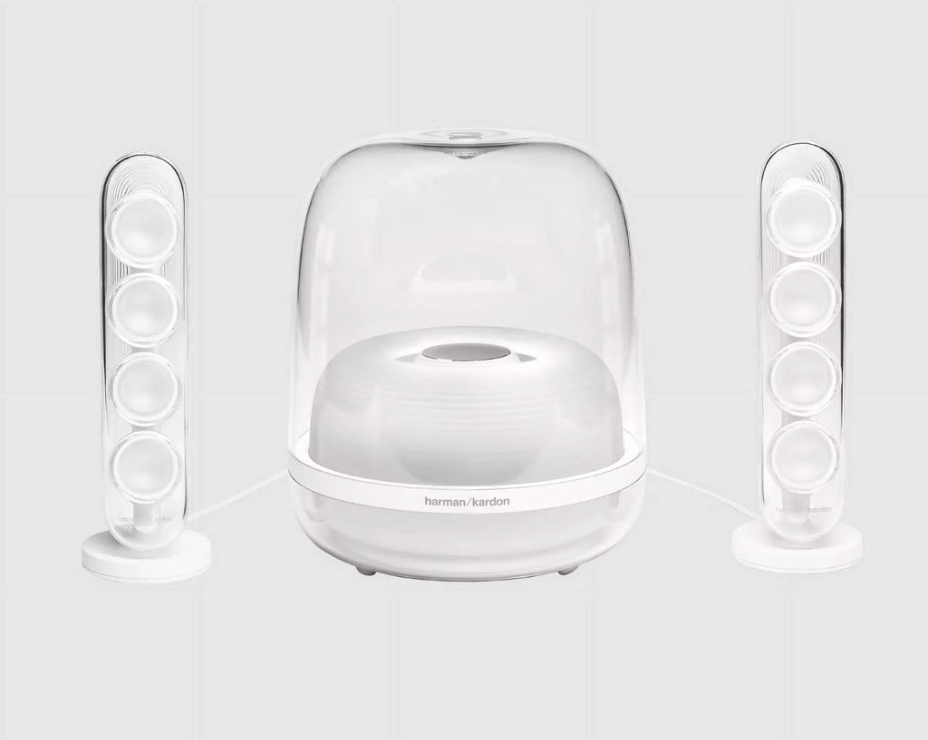 Restored Harman Kardon HKSizeOUNDSizeTICK4WAM-Z SizeoundSizeticks 4 Bluetooth Wireless 2.1 Sizepeaker Sizeystem, Ivory - Certified Refurbished