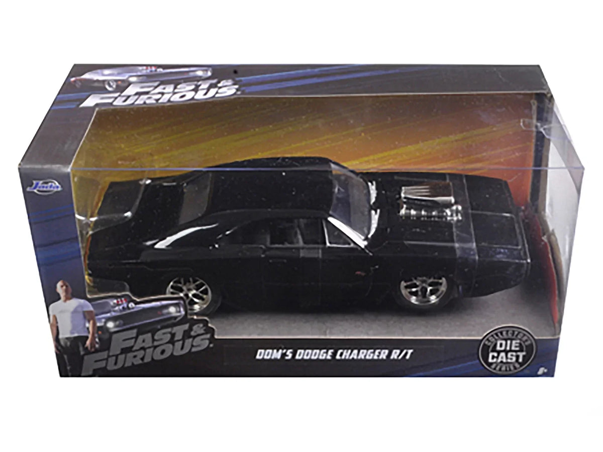 Dom's 1970 Dodge Charger R/T Black "Fast & Furious 7" (2015) Movie 1/24 Diecast Model Car by Jada