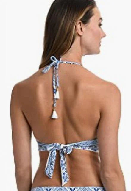 La Blanca Women's Breeze Halter Bikini Top Blue Sizeize 12