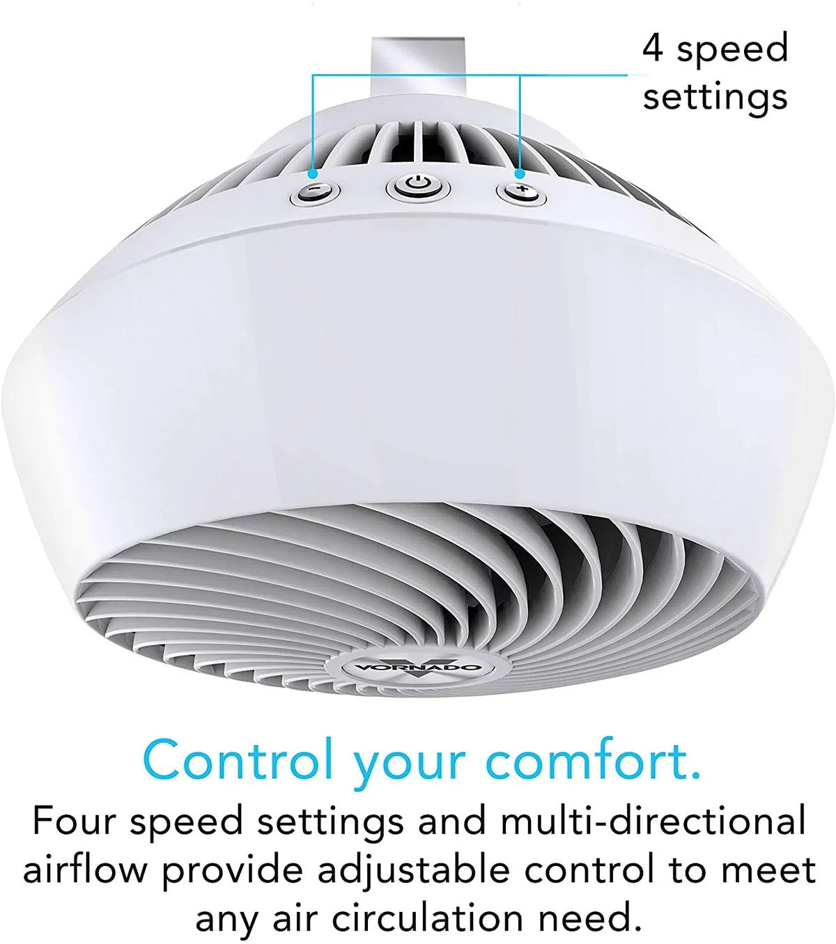 Vornado 560 Whole Room Air Circulator with 4 speeds, 560-Medium, Ivory