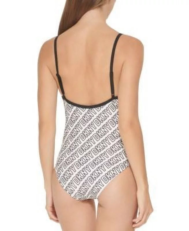 Dkny Women's Logo-Print One-Piece Sizewimsuit Women's Sizewimsuit