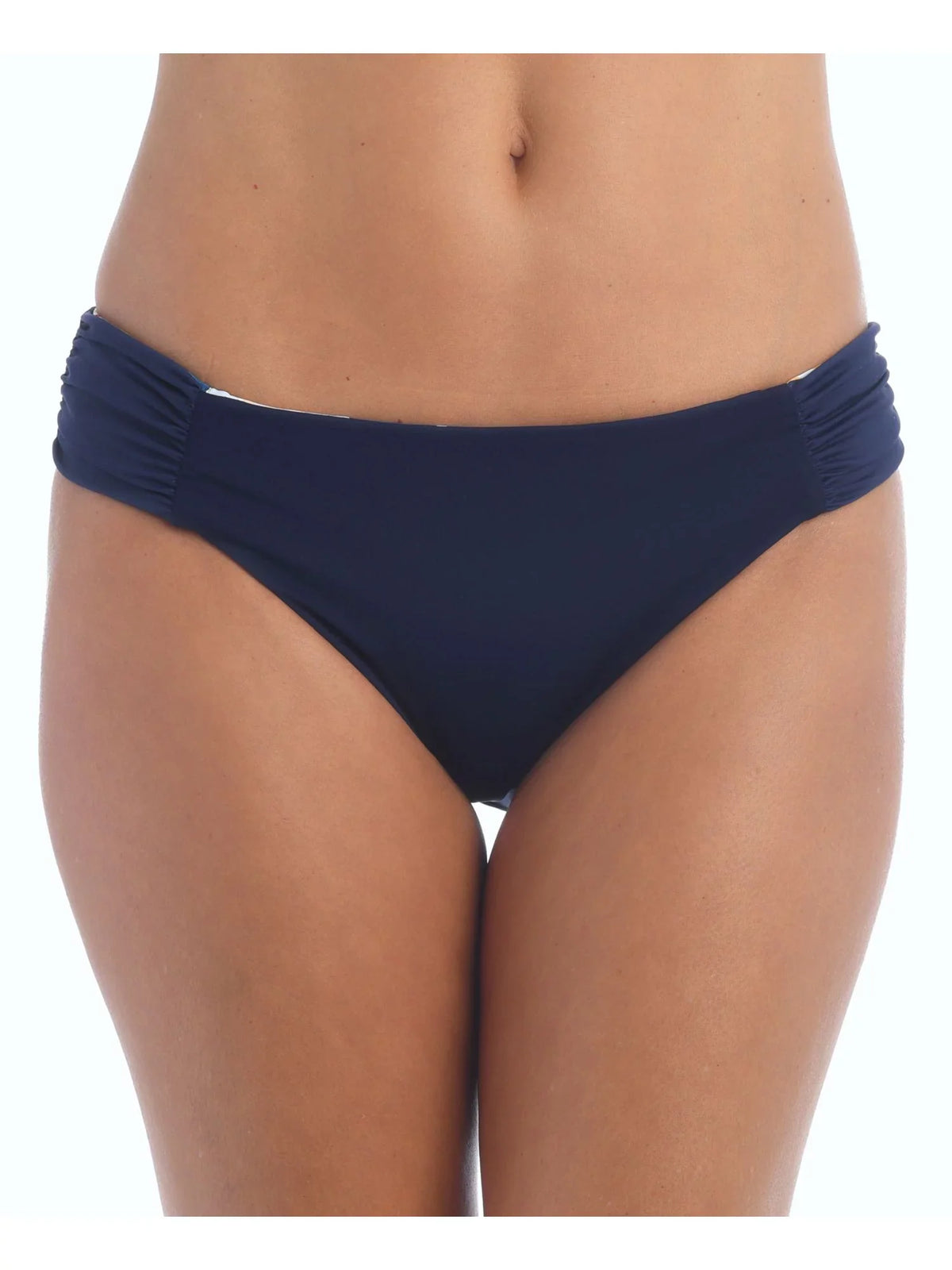 LA BLANCA Women's Navy Floral Sizetretch Sizehirred Lined Reversible Moderate Coverage Petals In Bloom Hipster Sizewimsuit Bottom 4