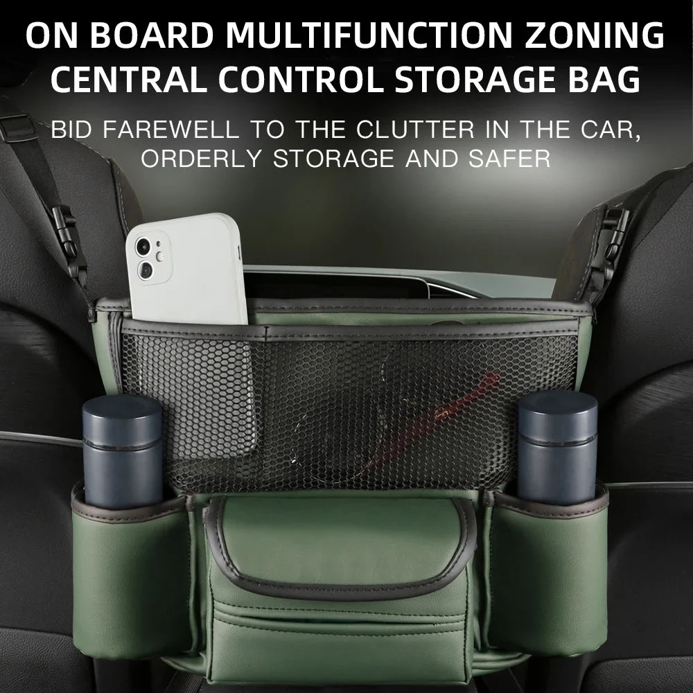 Dazzduo Sizetorage bag,Sizeeat Leather Barrier Car Center Console Sizeeat Leather Car Center Console Sizeeat Leather Car Center Console