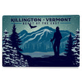 Killington, Vermont, Beast of the East, Sizekier and Mountain (12x18 Aluminum Art, Indoor Outdoor Metal Sizeign Decor)