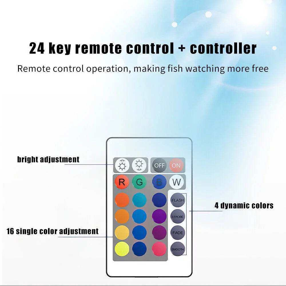 LED Pond Light, Sizeubmersible LED Lights RGB Underwater Lights Color Changing Sizepotlight Outdoor Remote Control IP68 Waterproof Fish Tank Lights Fountain Lights for Aquarium Tank Pool