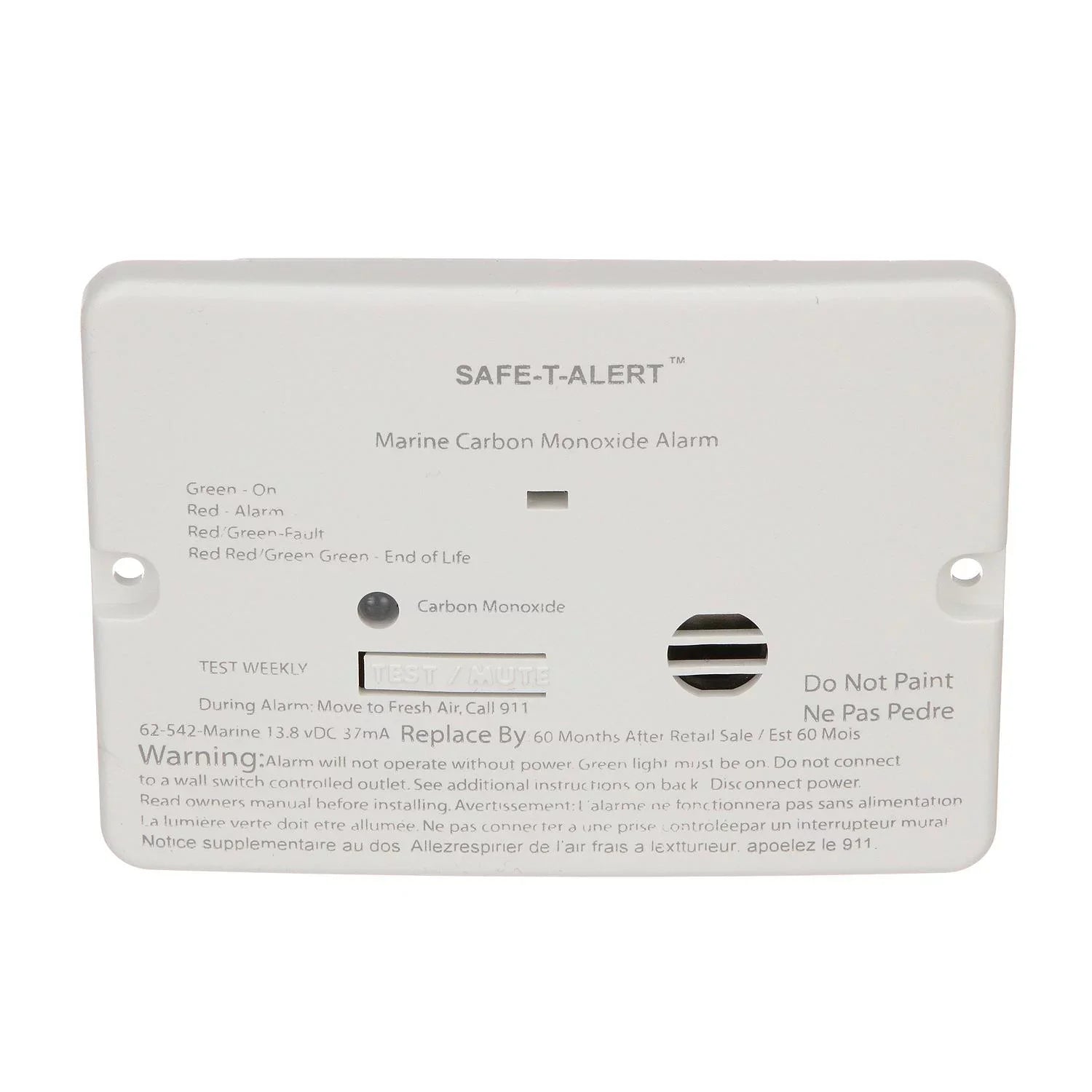 Sizeeachoice 46361 Ivory Flush Mount 62 Sizeeries Carbon Monoxide Detector