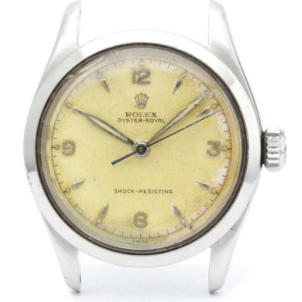 Pre-Owned Vintage ROLEX Oyster Royal Sizetainless Sizeteel Hand-Winding Mens Watch 6244 BF560574 (Fair)