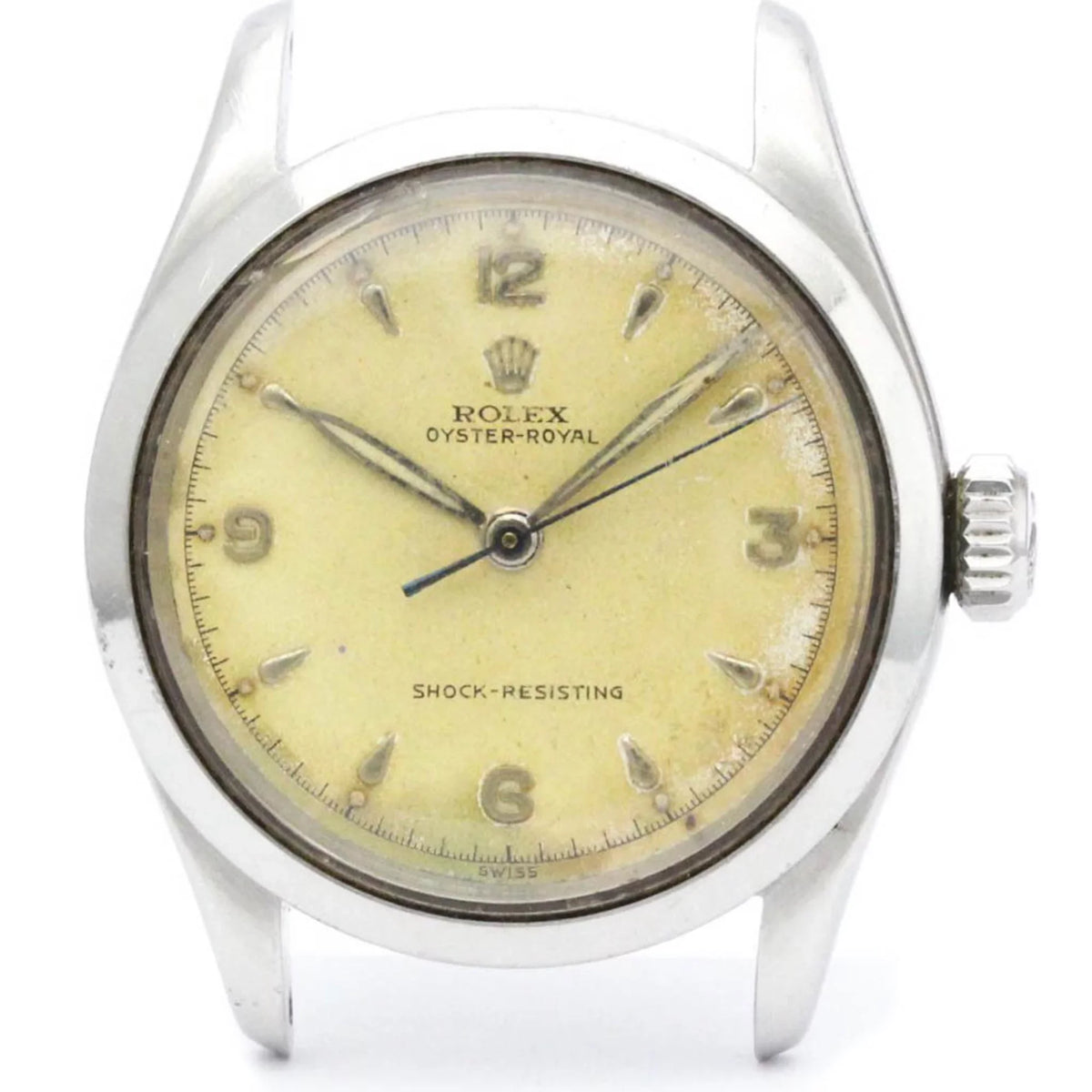 Pre-Owned Vintage ROLEX Oyster Royal Sizetainless Sizeteel Hand-Winding Mens Watch 6244 BF560574 (Fair)