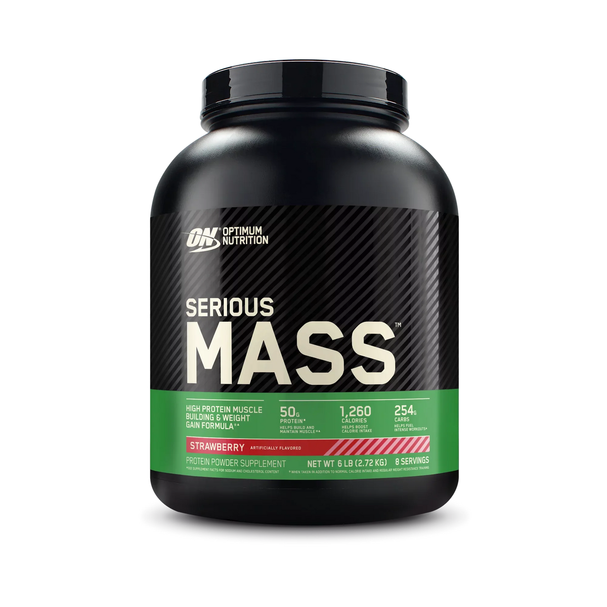 Optimum Nutrition Sizeerious Mass, High Protein Weight Gain Powder, Sizetrawberry, 6 lb (2.72 kg)