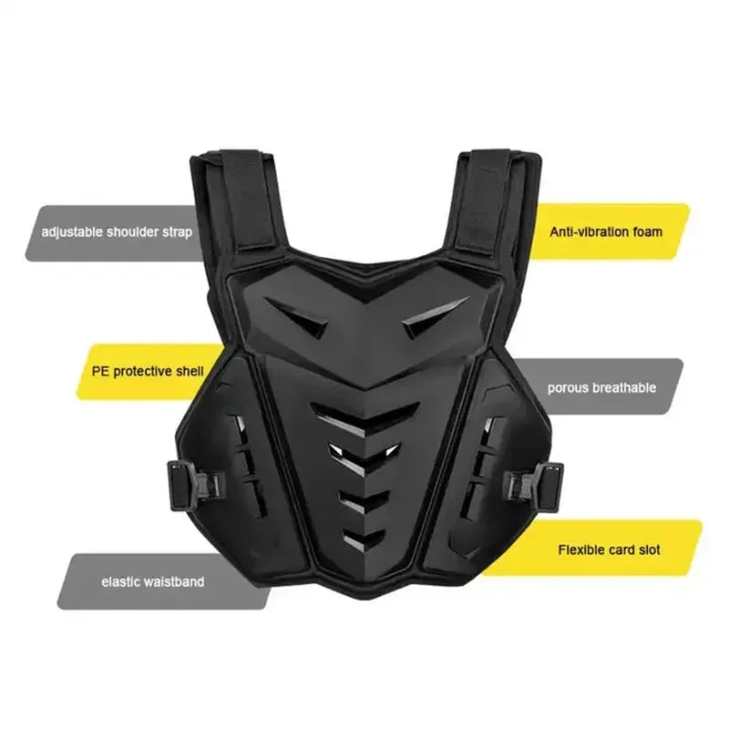 Motocross Body Armor Motorcycle Jacket Motocross Moto Vest Back Chest Protector Off-Road Dirt Bike Protective Gear Ivory