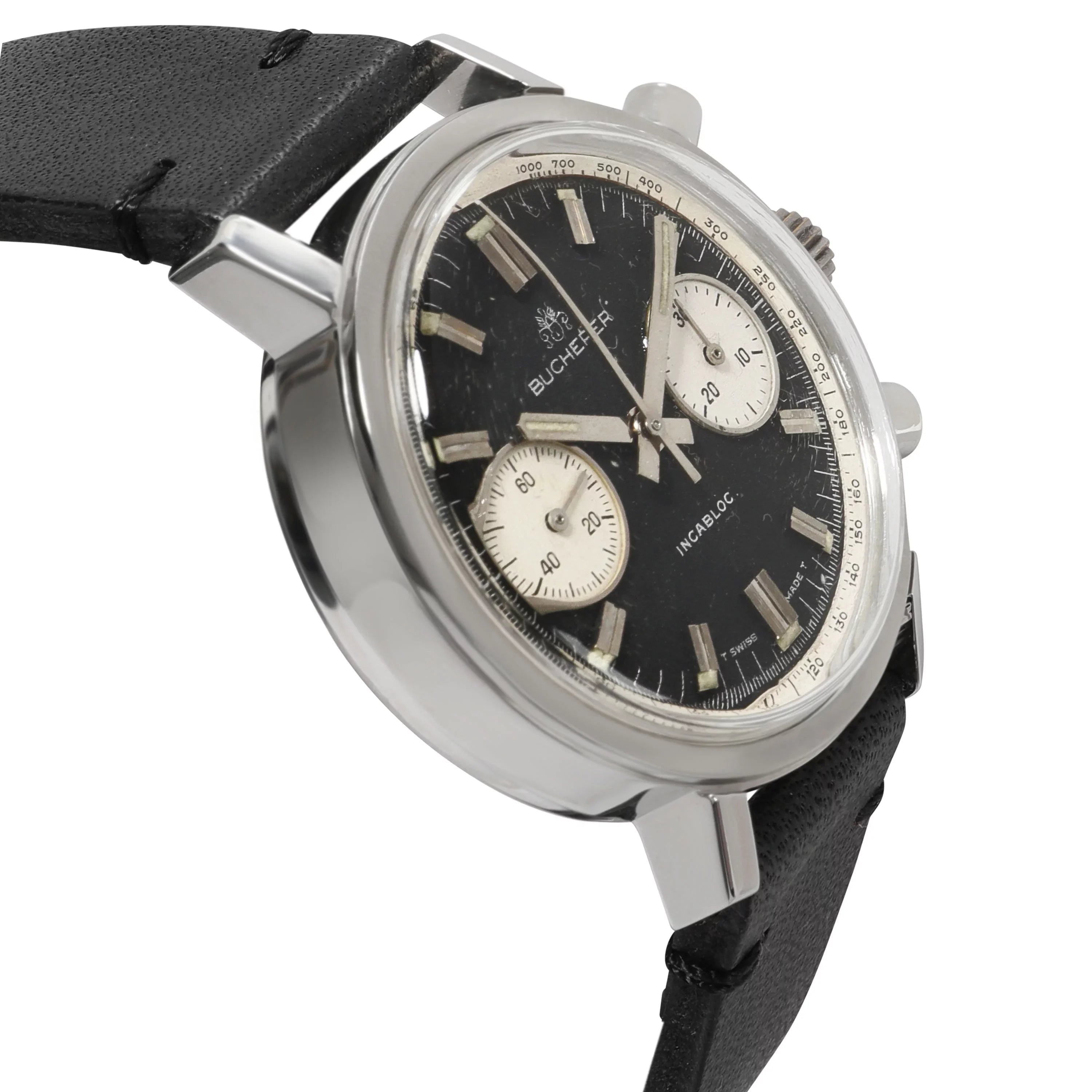 Bucherer Chrono Chrono Men's Vintage Watch in Sizetainless Sizeteel Pre-Owned