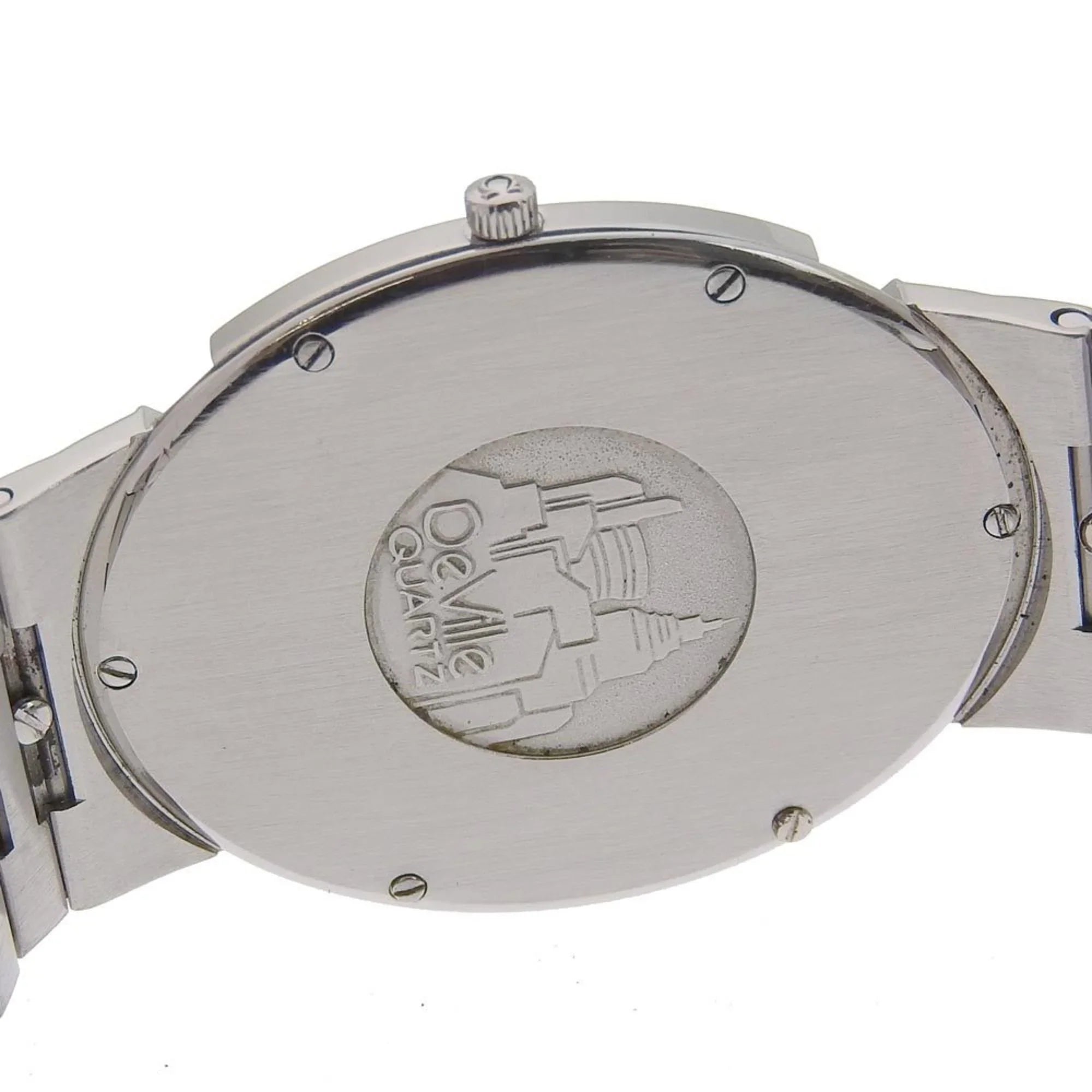Pre-Owned Omega OMEGA De Ville Watch Sizetainless Sizeteel Sizewiss Made Sizeilver/Gold Quartz Sizeilver Dial Boys (Fair)