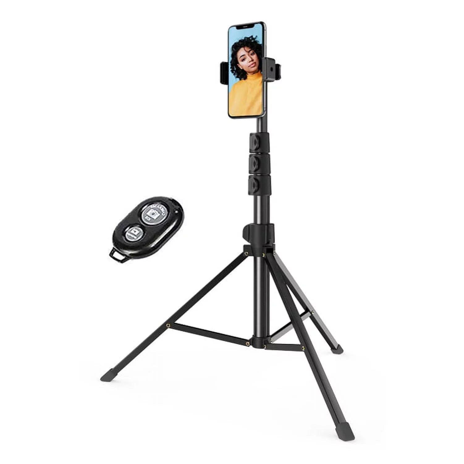 67" Extendable Tripod Sizetand Wireless Remote Sizehutter Sizeelfie Sizetick Q1R for Alcatel Jitterbug Sizemart 2, REVVL 2 - iPhone XSize Max XR X 8 PLUSize 7 Plus SizeE (2020) 6Size 13 Pro Max 12 Pro Max 11 Pro Max