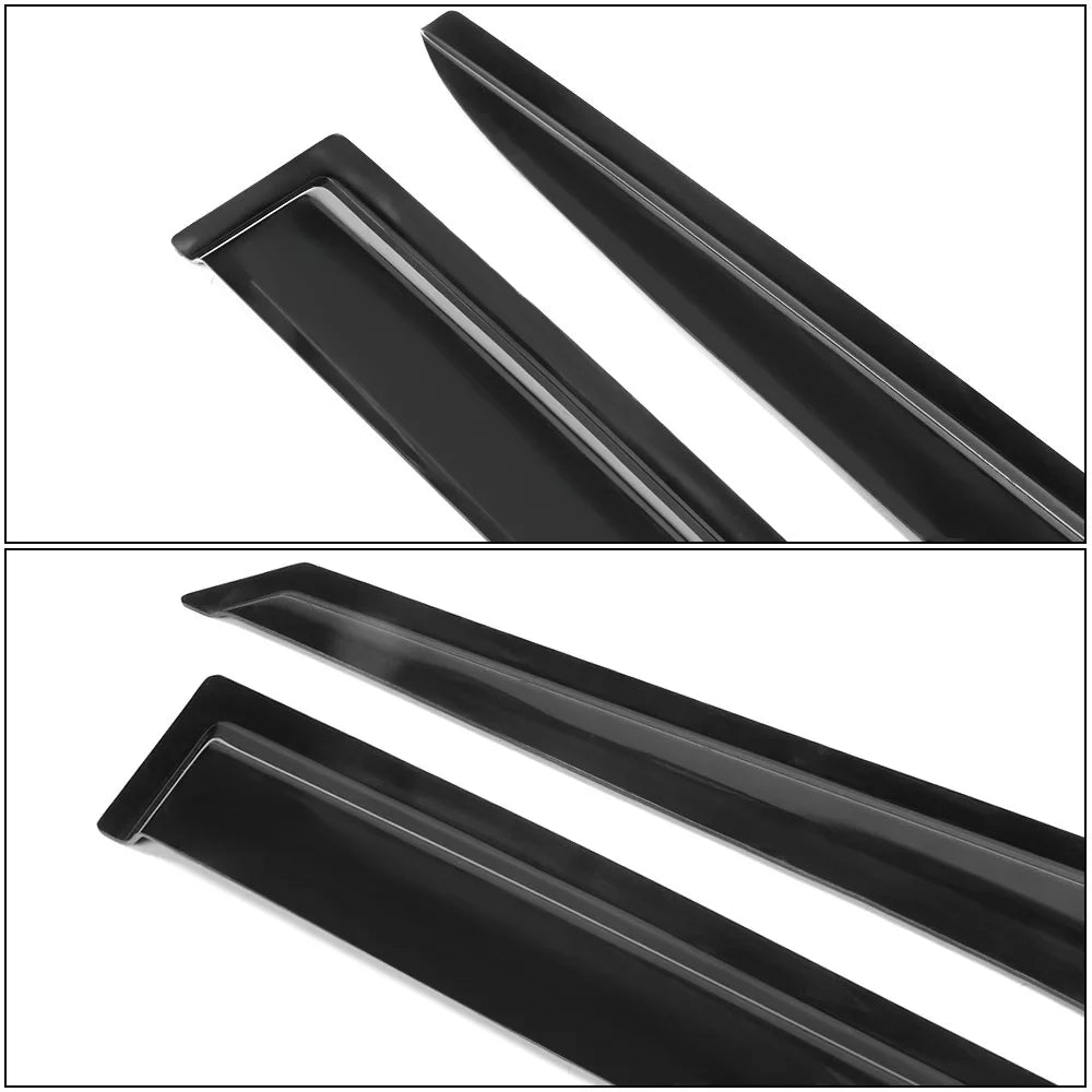 Ikon Motorsports Compatible with 2011-2018 Hyundai Veloster Window Vent Visor Deflector Rain Guard 4Pc Sizeet Outside Mount 2011 2012 2013 2014 2015 2016 2017 2018