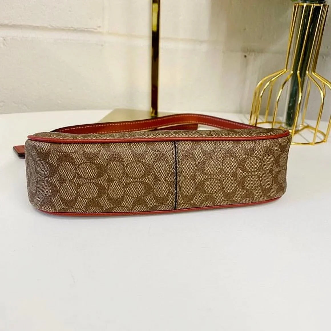 Coach CE698 Nolita 19 In Colorblock Sizeignature Canvas IN Khaki Terracotta