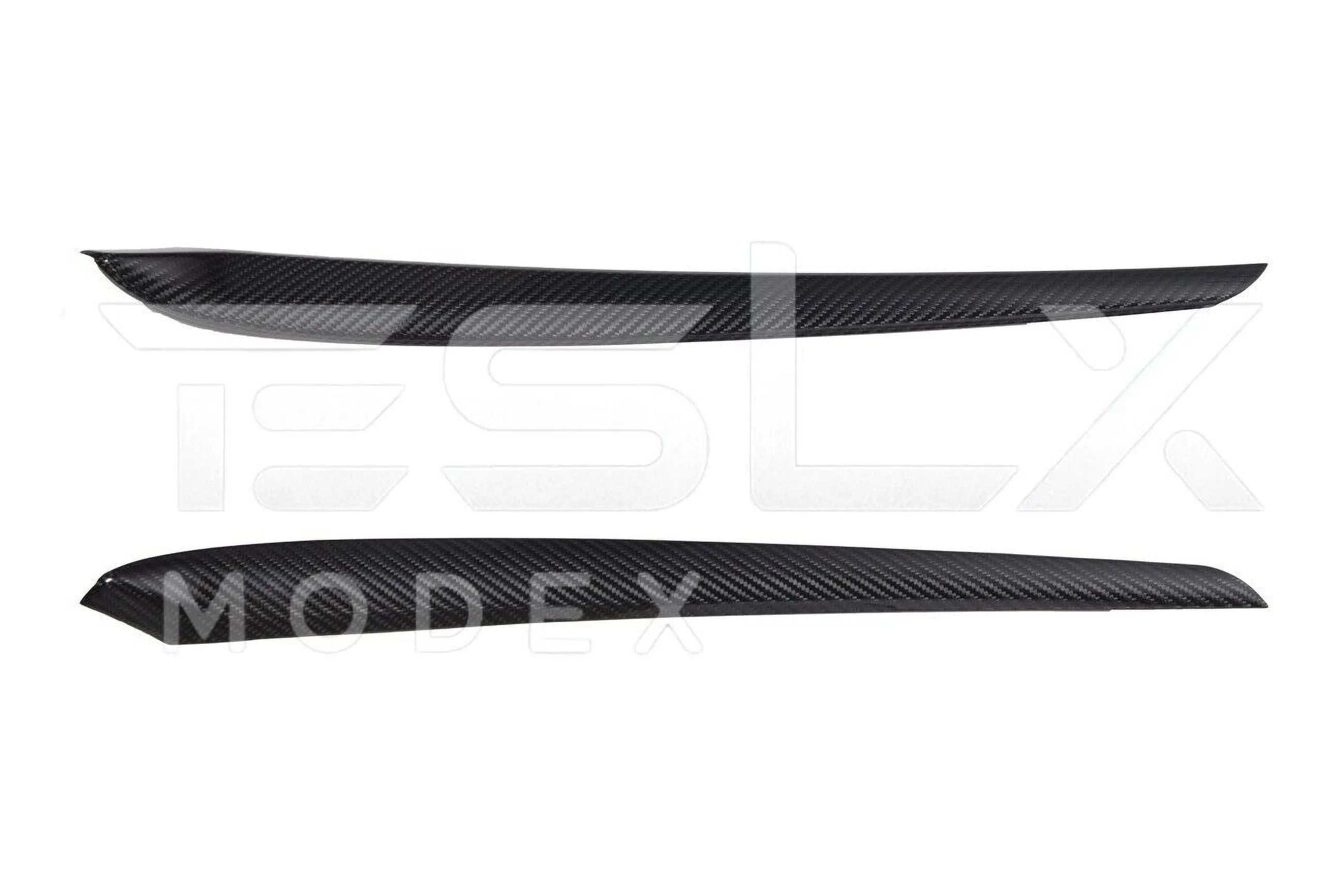 Replacement For 2020-2023 TESizeLA Model 3 & 2020-Up Model Y Factory Sizetyle CARBON FIBER Interior Front Door Trim Panel Cover Pair