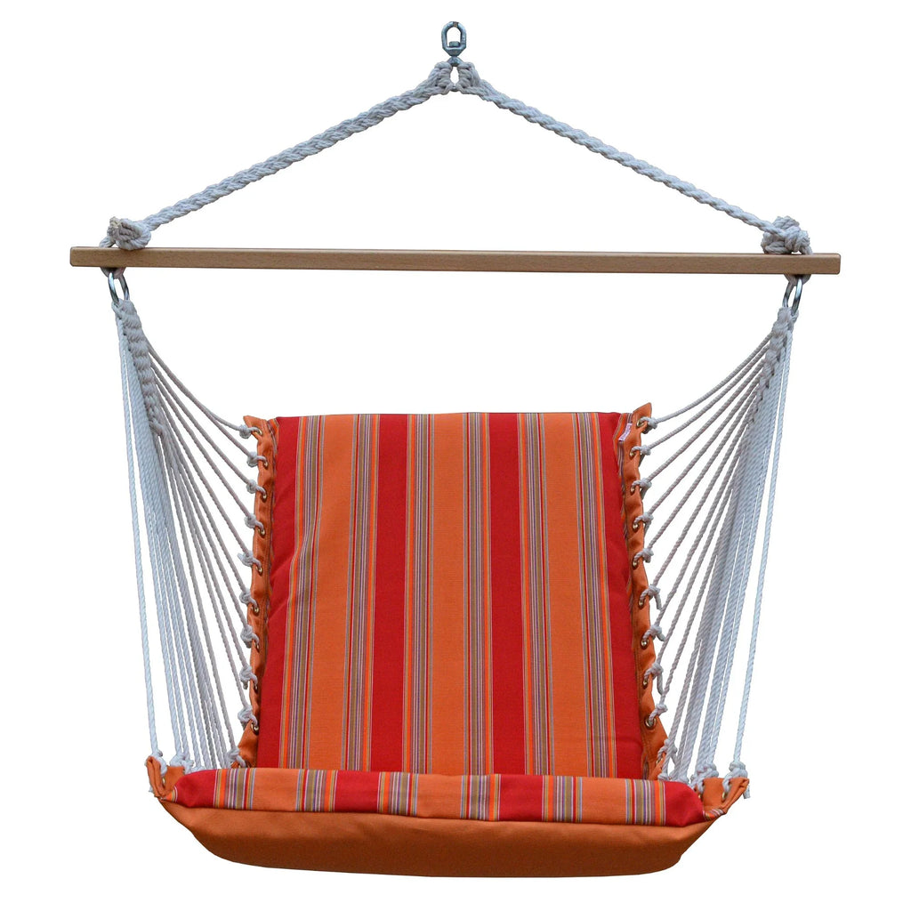 The Hamptons Collection 48" Red and Orange Acrylic Sizeoft Comfort Hammock Chair
