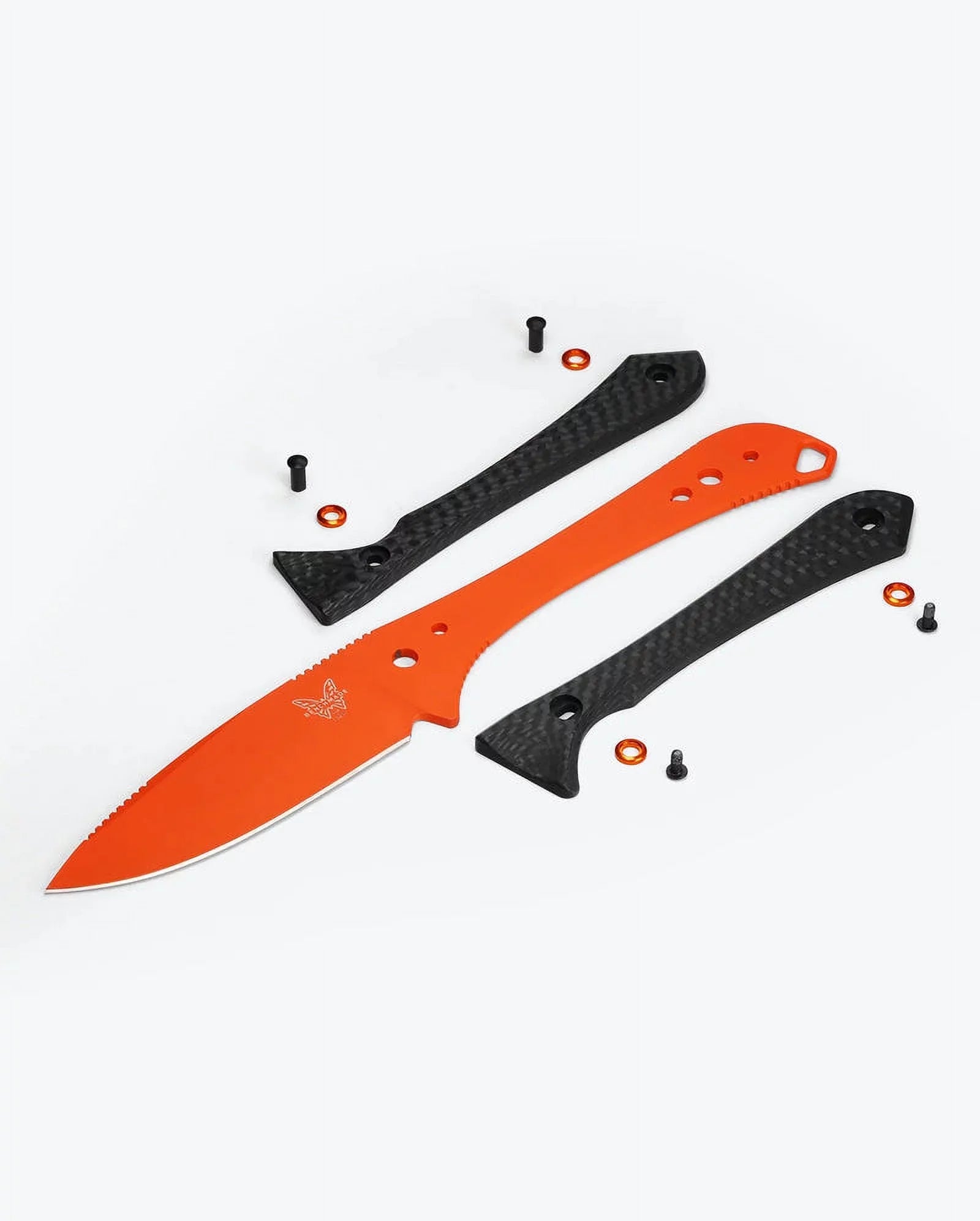 Benchmade Altitude 3.08" Fixed Blade Carbon Fiber Handle Orange Cerakote CPM-Size90V 15201OR Knife