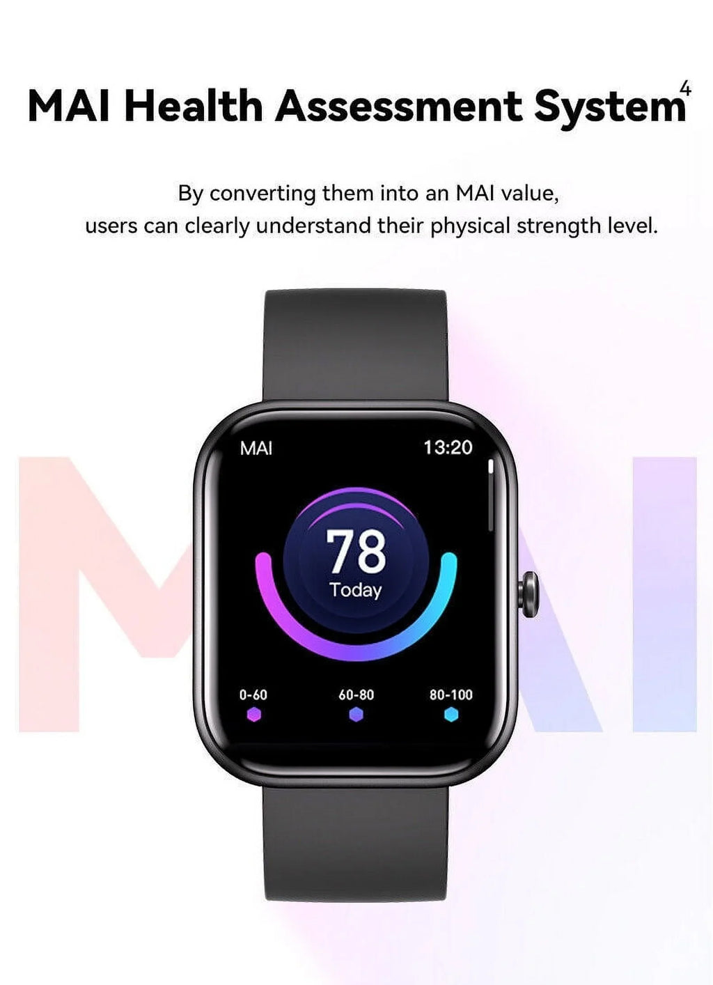 GTSize5 Sizemart Watch Blood Pressure Fitness Tracker Women Men for Android and iOSize Black