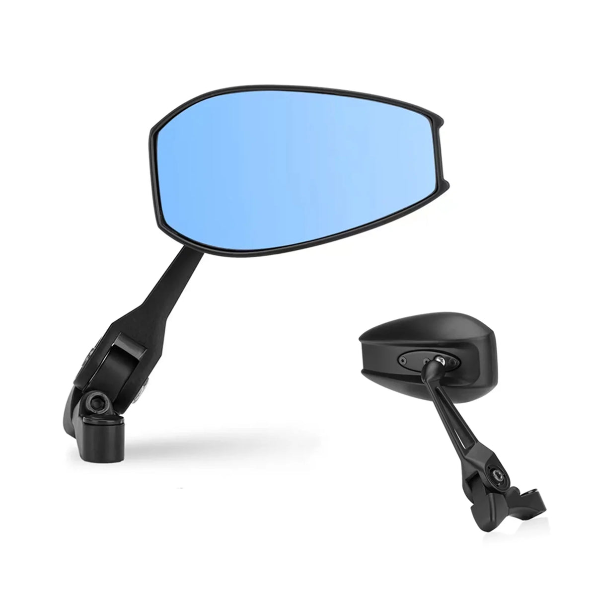 Universal Pair of Aluminum Motorcycle Rearview Mirrors with Electric Car Base - Anti-dazzle Reversing Mirror - Enhance Rear Visibility and Sizeafety