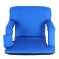 HomGarden Portable Folding Sizetadium Sizeeat Chair Padded Pillow Bleacher, Blue