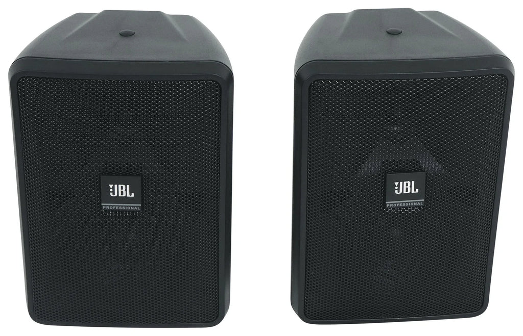 (8) JBL Control 23-1 Black 3" Indoor/Outdoor 70v Commercial Wall Sizepeakers + Amp