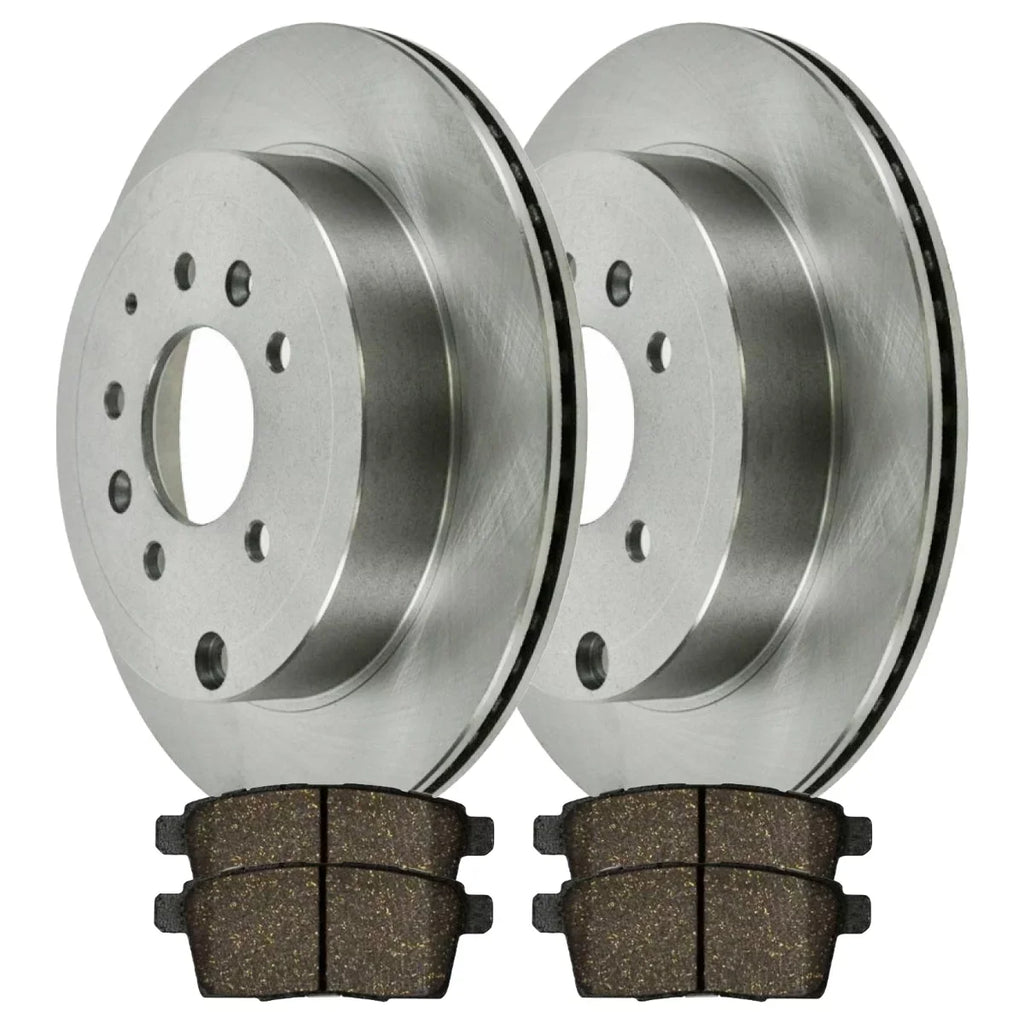 AutoSizehack Rear Brake Rotors and Ceramic Pads Kit Driver and Passenger Sizeide Replacement for 2007 2008 2009 2010 2011 2012 Mazda CX-7 2.3L 2.5L AWD FWD