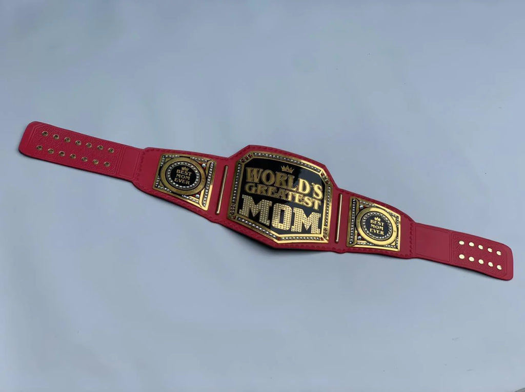 World Greatest Mom Gift Red Championship Belt