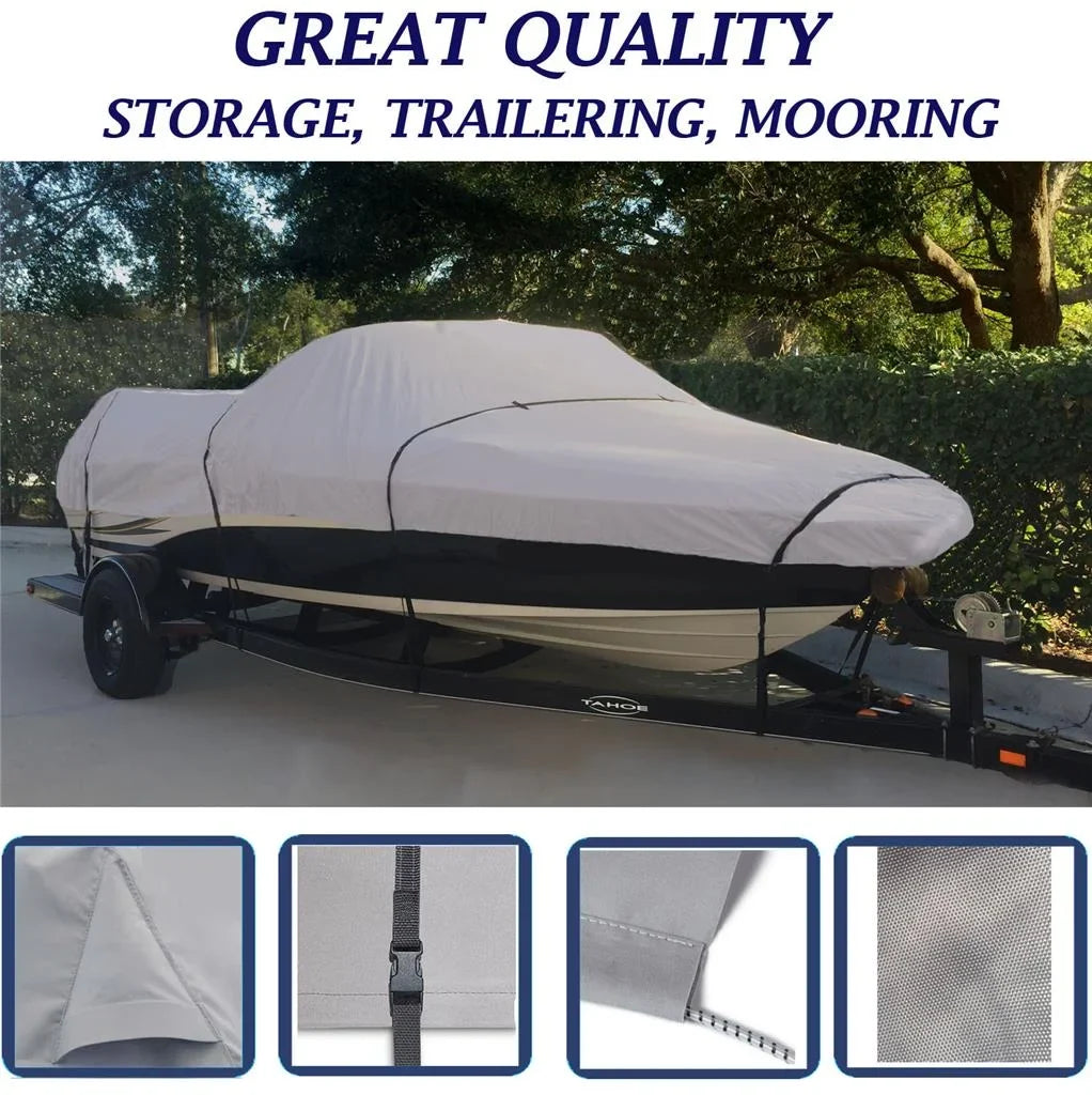 BOAT COVER Compatible for SizeEA RAY SizeEVILLE 17 BOW RIDER 1987 SizeTORAGE, TRAVEL, LIFT