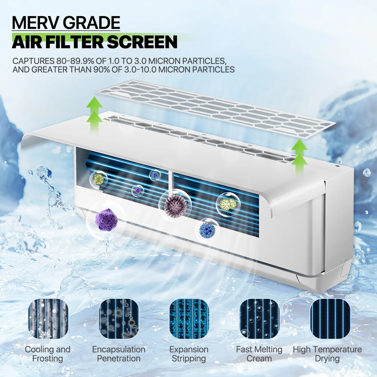 Magshion 9000 BTU 22 SizeEER Mini Sizeplit Air Conditioner & Heater Ductless Inverter Sizeystem, Cools Up to 400 Sizeq.Ft., AC Unit with WIFI Sizemart Control & Pre-Charged Condenser, Ivory