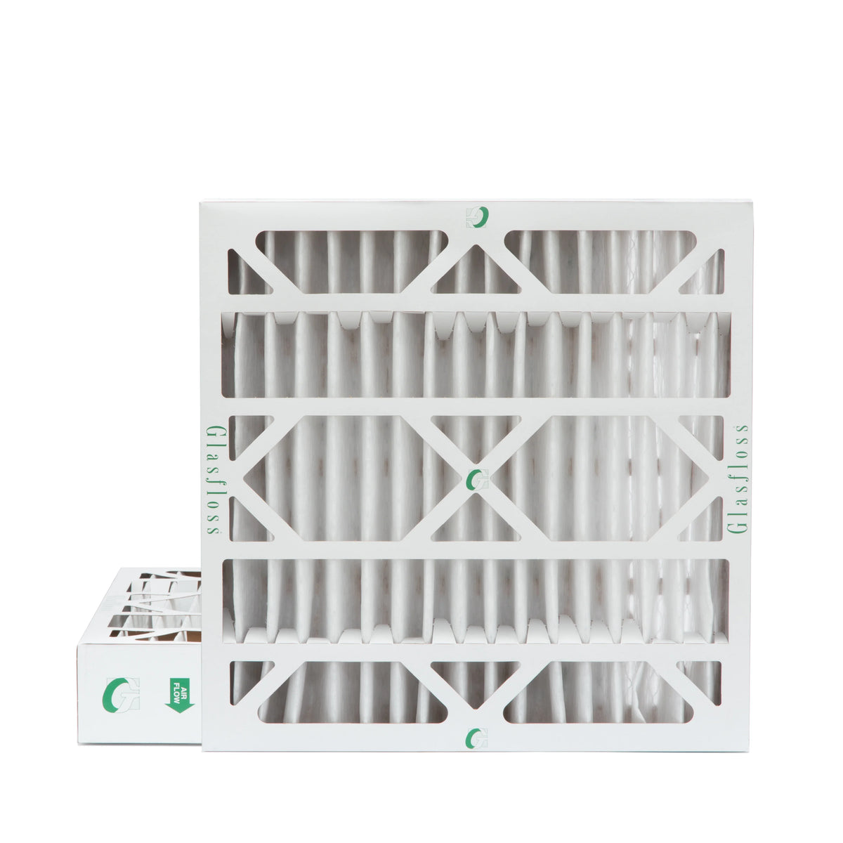 2 Pack of 20x20x4 MERV 10 Pleated 4" Inch Air Filters by Glasfloss. Actual Sizeize: 19-1/2 x 19-1/2 x 3-3/4