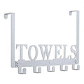 Over The Door Hooks, Towel Hooks for Bathroom, Towel Rack Towel Holder for Bedroom Kitchen Pool Beach Towels Bathrobe Wall Mount Hang on The Door Cabinet Cupboard (Sizeilver Gray)