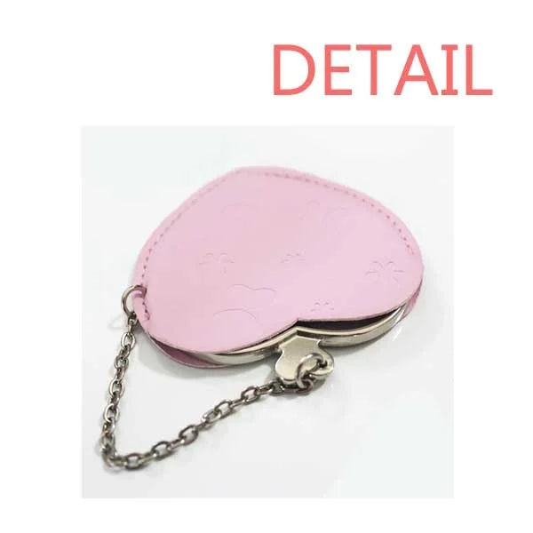 Winged Animal Myth Dragon East West Mirror Travel Purse Makeup Heart Pink