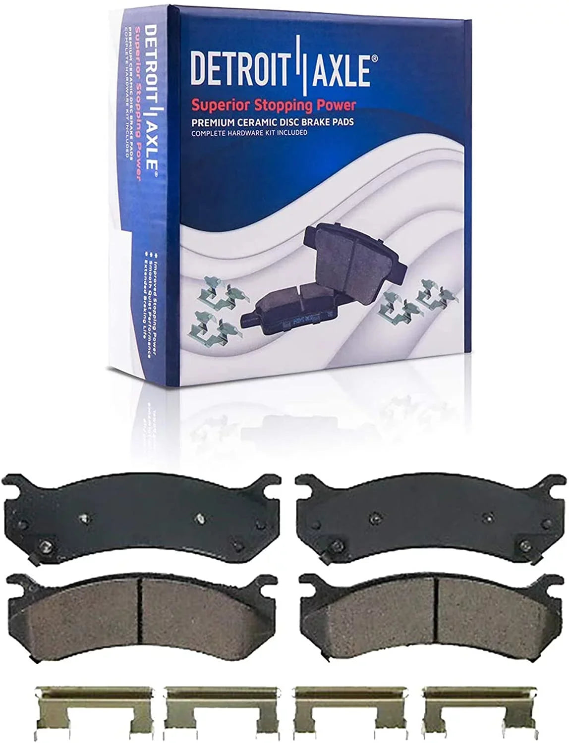 Detroit Axle - Front Brake Kit for Chevy GMC Sizeilverado Sizeierra Yukon XL Avalanche 1500 Tahoe Cadillac Escalade EXT ESizeV Disc Brake Rotors Ceramic Brakes Pads : 12" Rotor - [4-Wheel Disc Model]