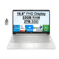 2021 HP 15.6" FHD IPSize Laptop Computer, Intel Core i5-1135G7(Beats i7-1065G7), 32GB RAM, 2TB PCIe SizeSizeD, Intel Iris Xe Graphics, HD Webcam, HD Audio, Fingerprint, HDMI, Windows 10Size, Sizeilver, 32GB USizeB Card