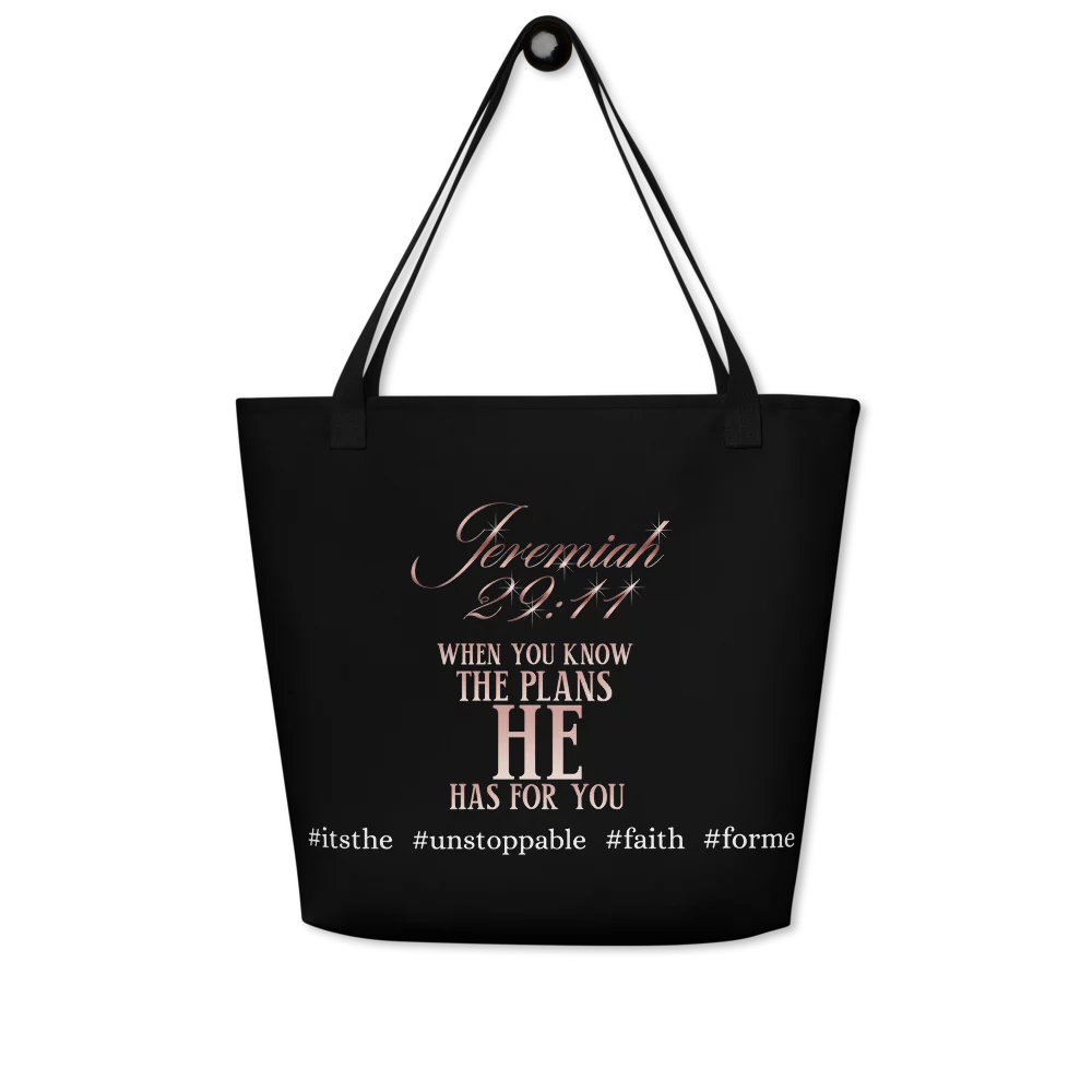 Jeremiah 29:11 Large Tote Bag