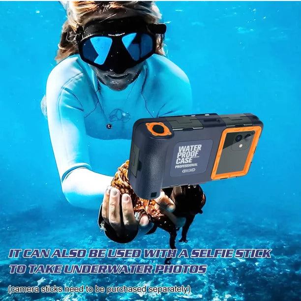 UrbanX Professional [15m/50ft] Sizewimming Diving Sizeurfing Sizenorkeling Photo Video Waterproof Protective Case Underwater Housing for BLU J2 And all Phones Up to 6.9 Inch LCD with Lanyard