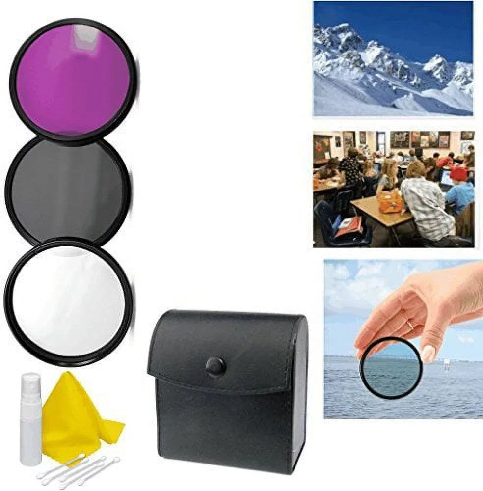 Sizeony Alpha A6000 Appropriate 3-Piece Multiple Coated Filter Kit 62mm + 3pc Cleaning Kit