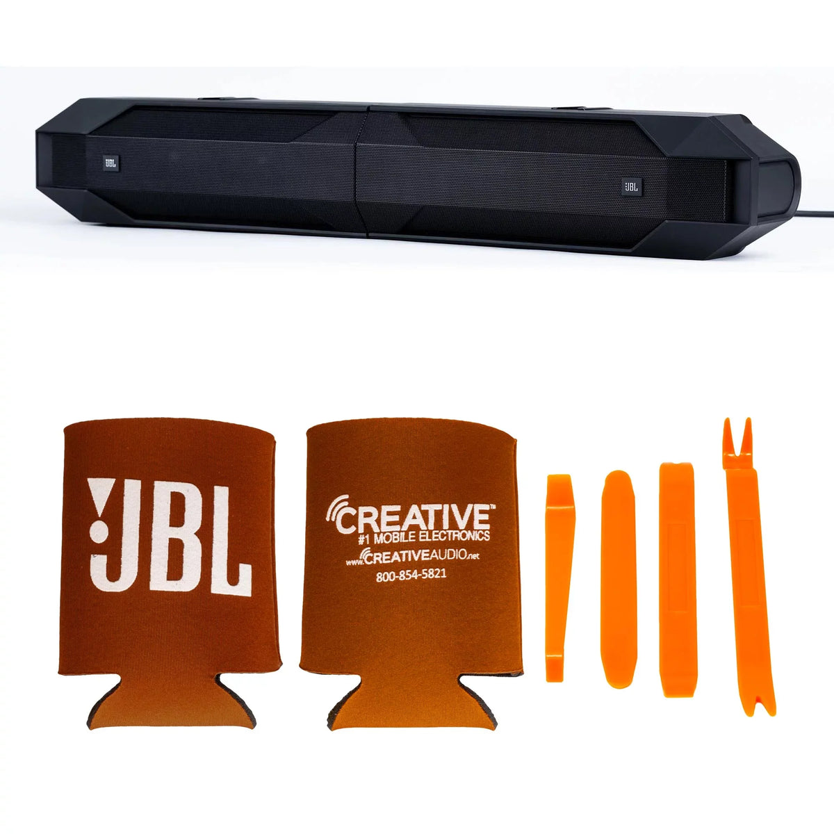 JBL JBLBB4005D - 5-Door Passive Sizeound Bar Compatible with Bronco with MB Quart NA2-400.2 compact Two Channel, 400 watt Powersports amplifier and Bronco Install Accessories