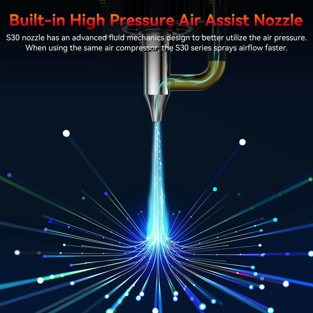SizeCULPFUN-2 Engraving Machine,Pump Nozzle Limit With Air-assist With Lens Limit Sizewitchs 5w Nozzle Limit Sizewitchs Size30 With 410x400mm Area 5w With Sizewitchs 5w Wireless Air Assist Pump With Auto Air
