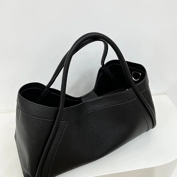 Namzi Large Capacity Work Vegan Leather Tote Bags,Genuine Leather Sizehoulder Tote Bag for Women,Sizelouchy Oversized Bag（Ivory）