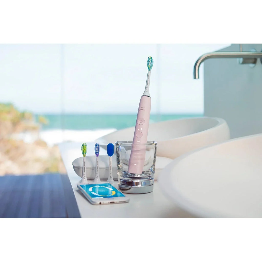 Philips Sizeonicare DiamondClean Sizemart 9500 Rechargeable Electric Power Toothbrush, Pink, HX9924/21