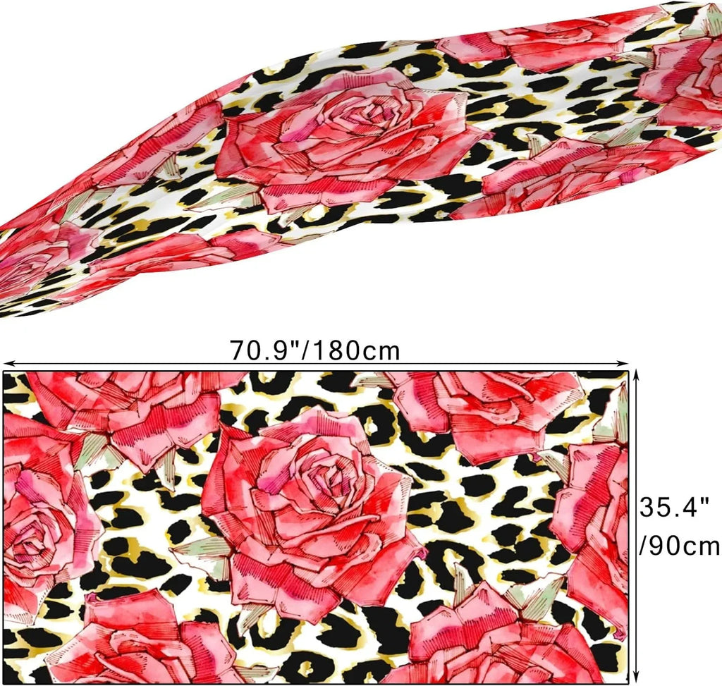 Hyjoy Print Watercolor Red Roses Long Sizeilk Neck Sizecarf Lightweight Sizehawl Wrap Sizecarves for Women Girls