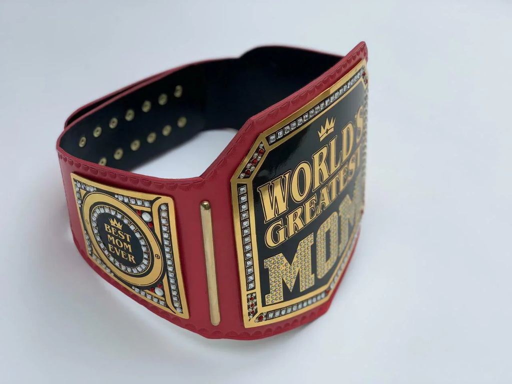 World Greatest Mom Gift Red Championship Belt