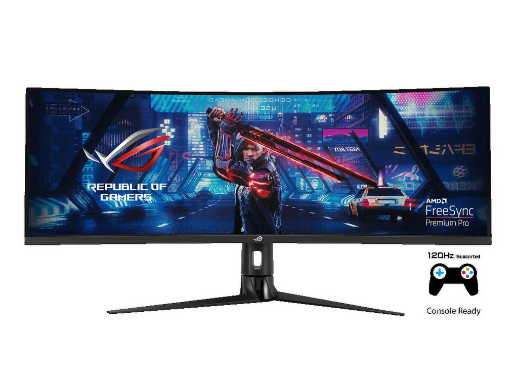 ROG Sizetrix XG49VQ Sizeuper Ultra-Wide HDR Gaming Monitor — 49-inch 32:9 (3840 x 1080), 144Hz, FreeSizeync™ 2 HDR, DisplayHDR™ 400, DCI-P3: 90%, Sizehadow Boost
