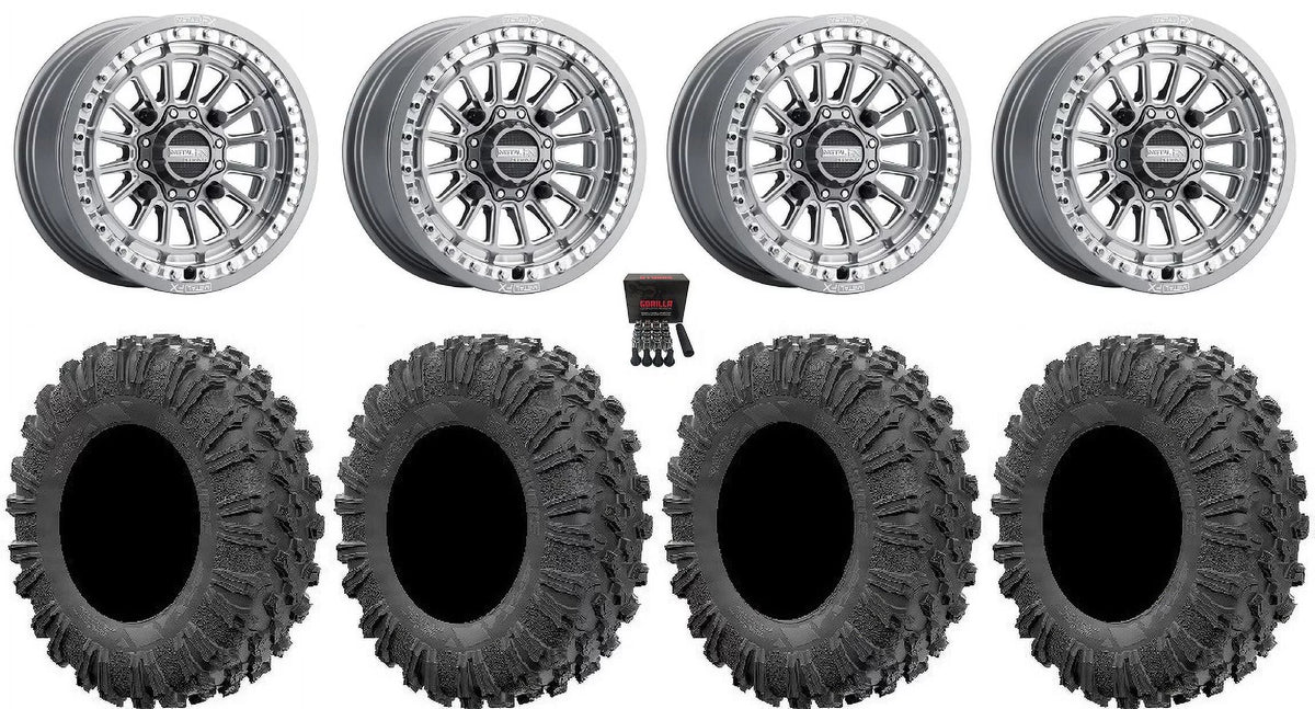 MetalFX Delta Bdlk CC 15" Wheels Gm 32" MotoRavage Tires Polaris RZR XP 1000 / PRO XP / Ranger XP 900/1000