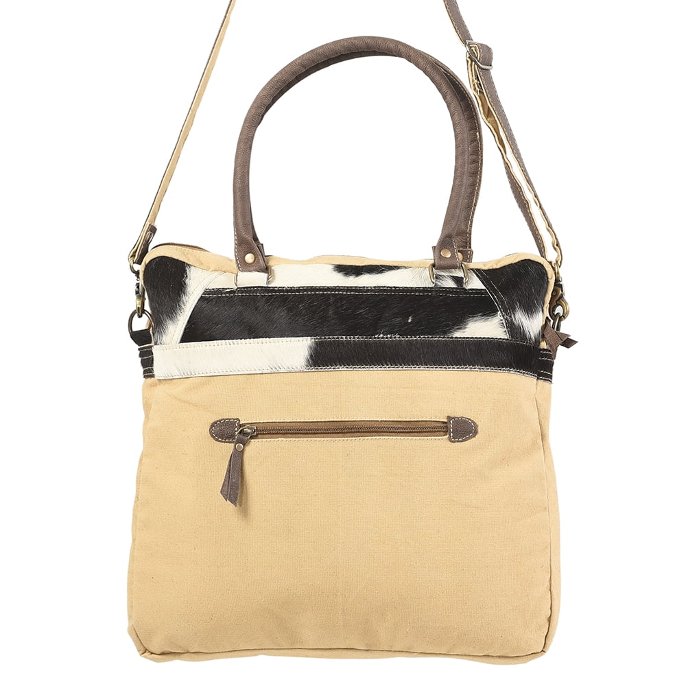 KB OHLAY KB110 TOTE Upcycled Wool Upcycled Canvas Hair-on Genuine Leather women bag western handbag purse
